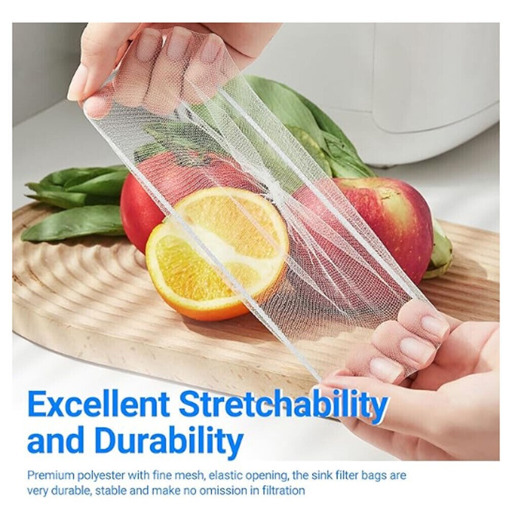 100Pcs Sink Strainer Filter Nets Disposable Kitchen Drain Cover Bag Hair Filter