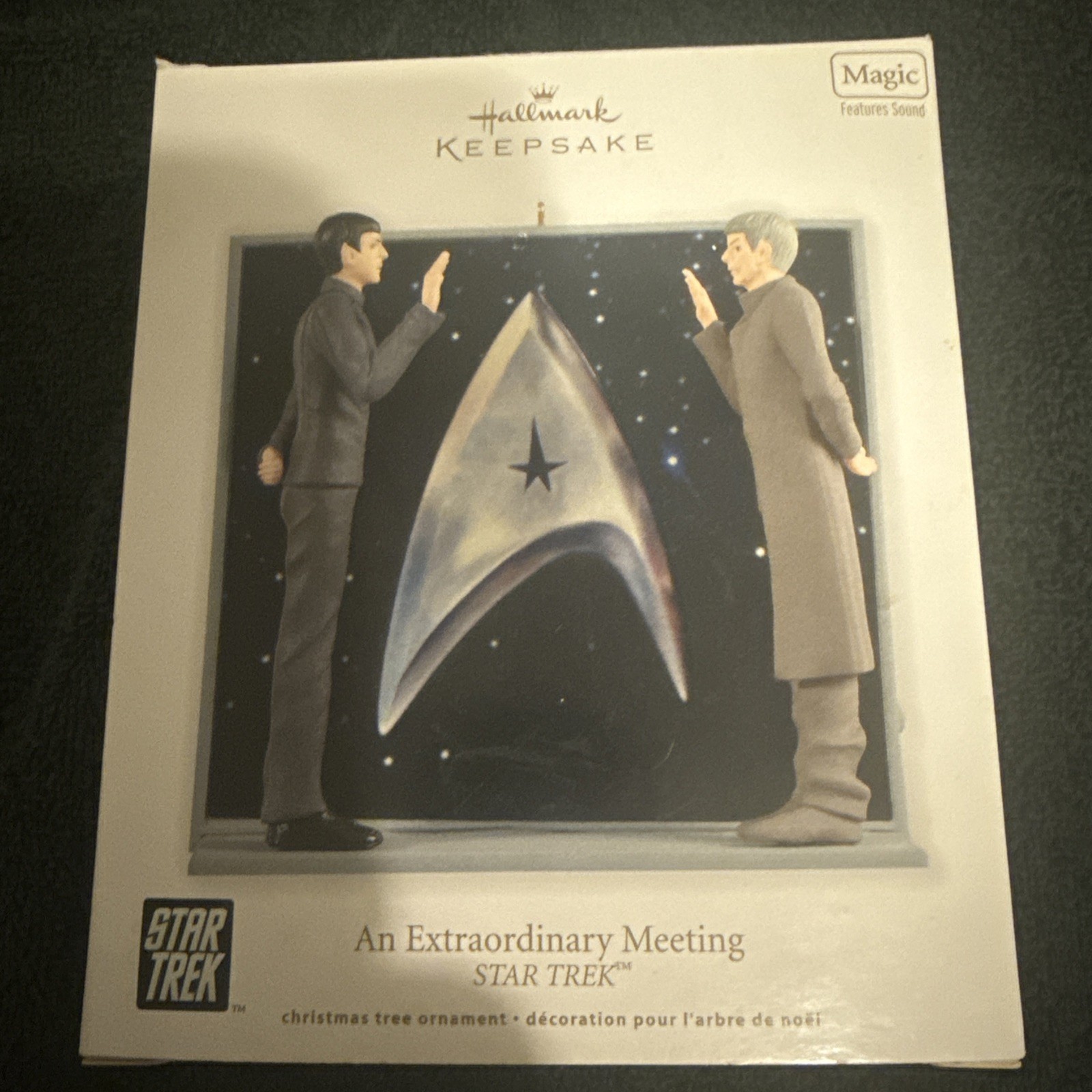 Hallmark Keepsake Star Trek An Extraordinary Meeting Spock Magic Sound QXI2054