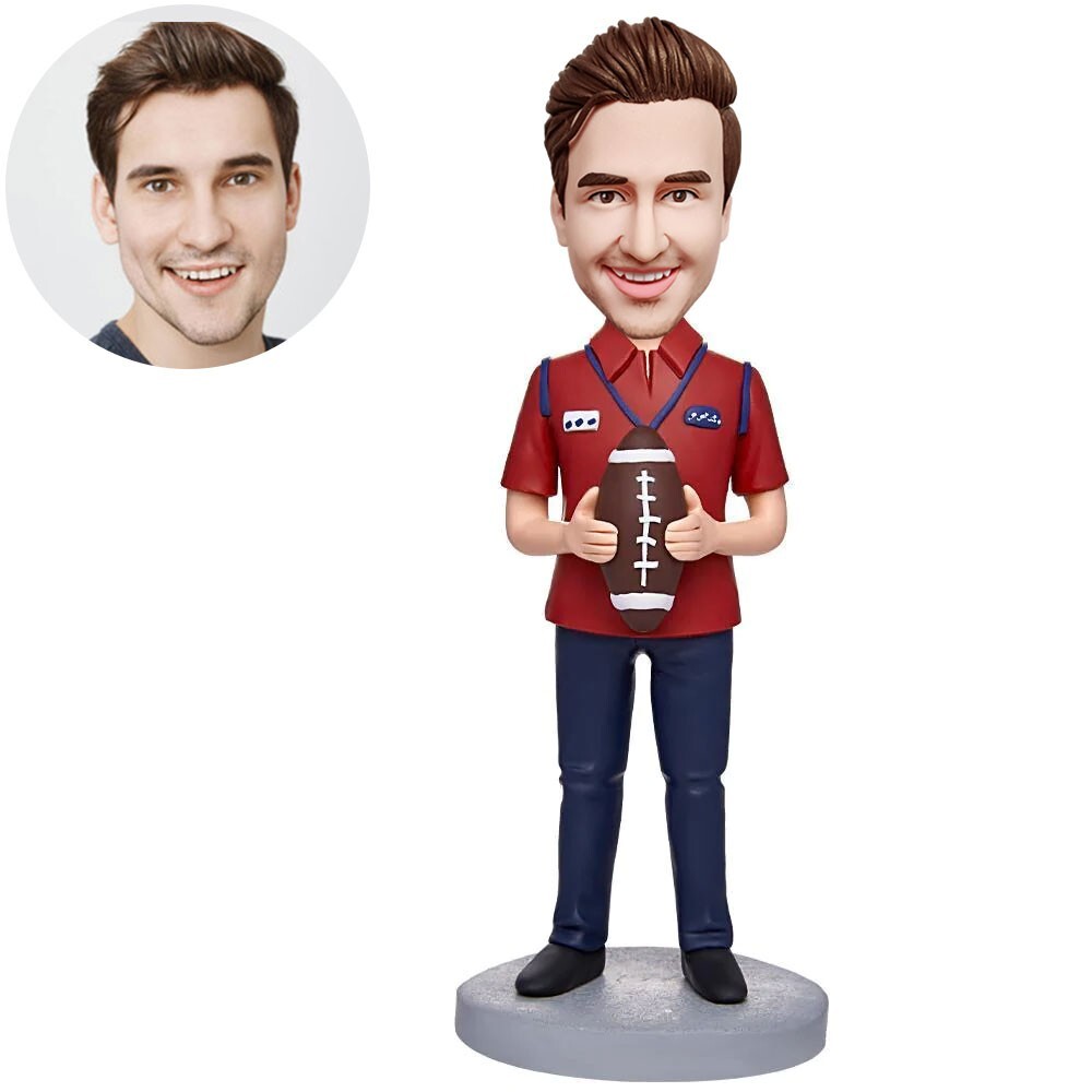 Customized Bobblehead Figurines, Birthday Gift For Customized Rugby Players