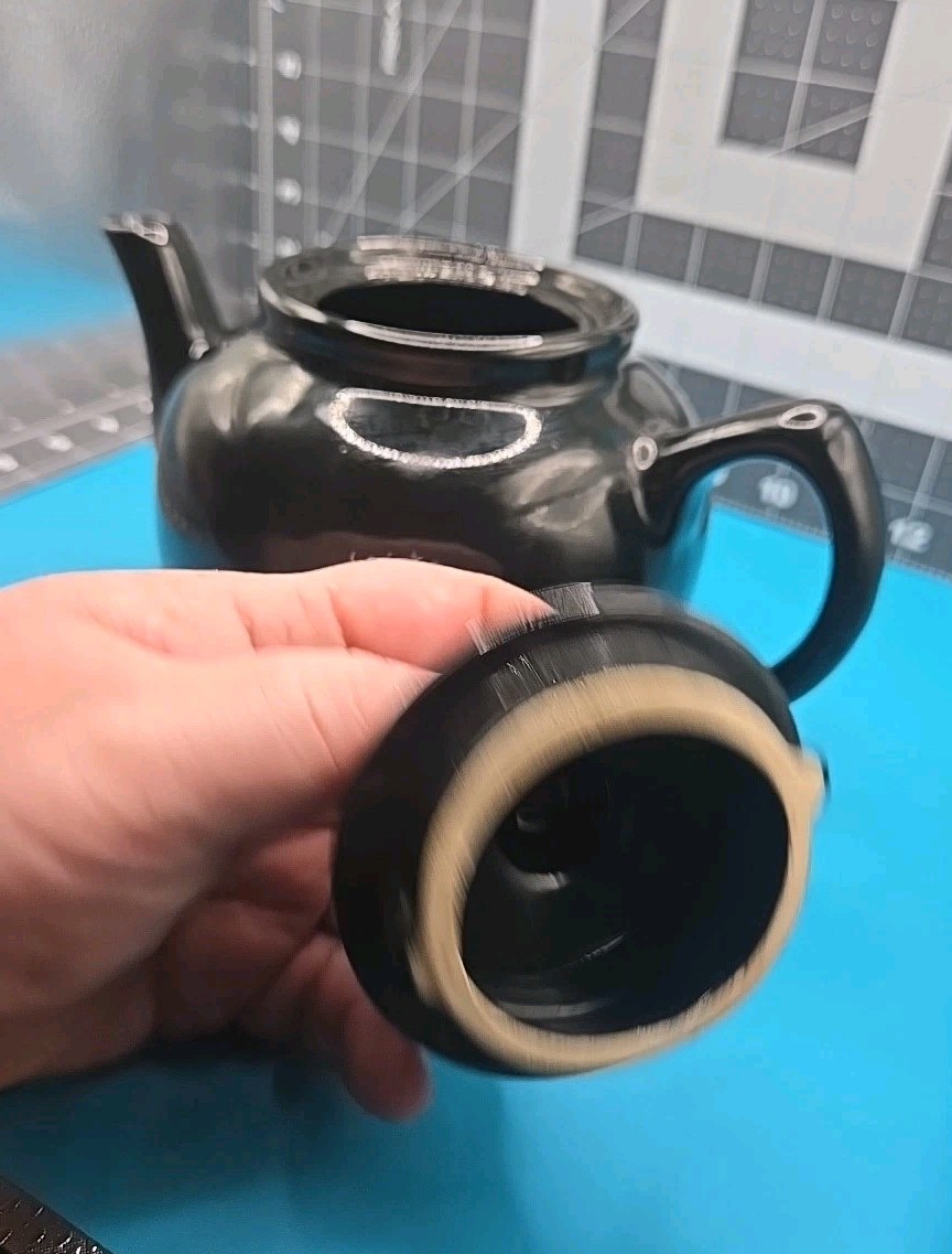 Black Ceramic Earthenware Teapot