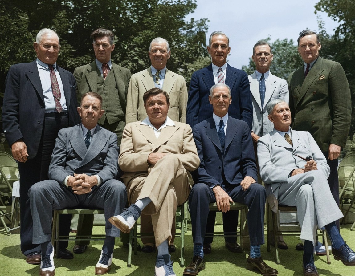 PT2 Inaugural Baseball Hall of Fame Class of 1936 Colorized Photograph 8X10 Size