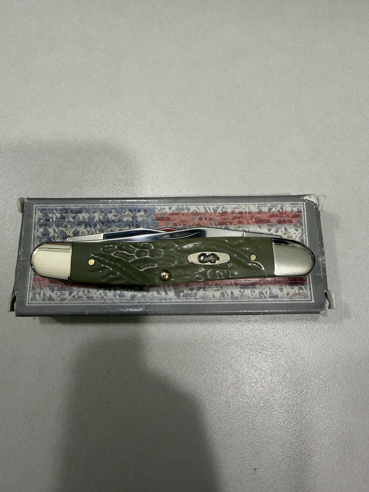 Case XX Muskrat Olive Drab Synthetic Handle SS Slipjoint 2-Blade