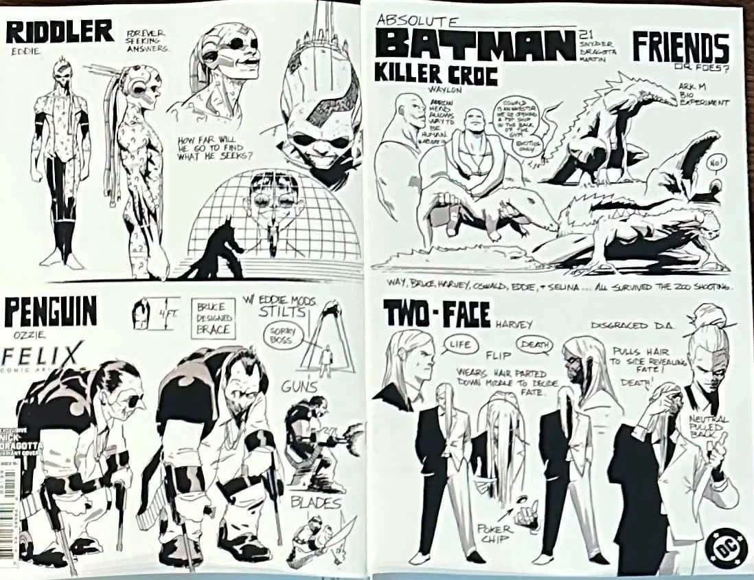 ABSOLUTE BATMAN #21 FELIX COMIC ART NICK DRAGOTTA DESIGN EXCLUSIVE PRESALE