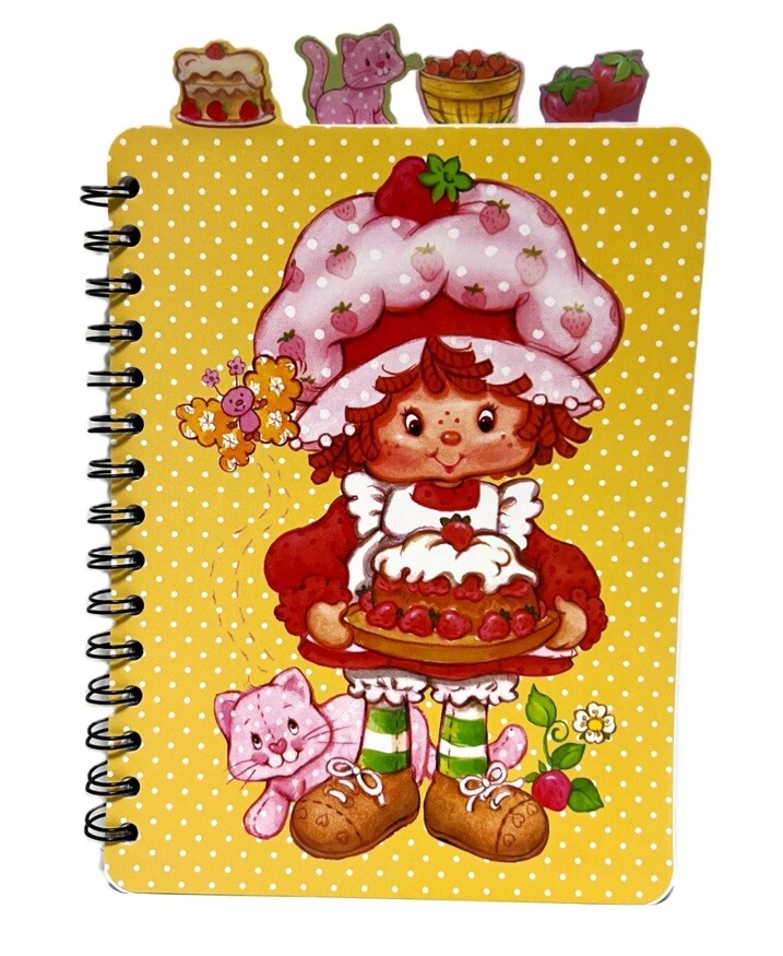 NEW✨Strawberry Shortcake & Custard Tab Journal Notebook 7in (W) x 9.in