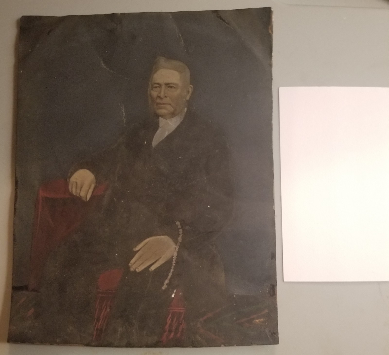Antique TINTYPE Photograph Full Plate Gentleman Tinted 6.5″ x 8.5″