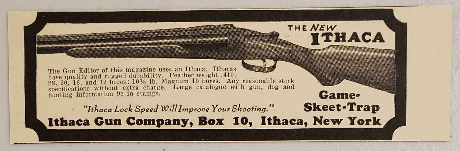 1936 Print Ad Ithaca Lock Speed Shotguns Game,Skeet,Trap Ithaca,New York