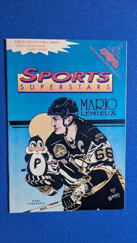 Sports Superstars #11 Mario Lemieux Comic Book (1993) = W/cards=VF/NM