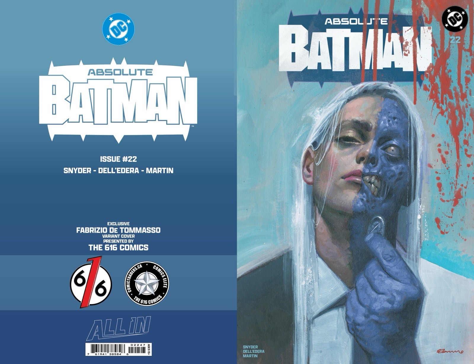🔥🦇 ABSOLUTE BATMAN 22 FABRIZIO DE TOMMASO 616 Trade Dress Variant A LTD 3000