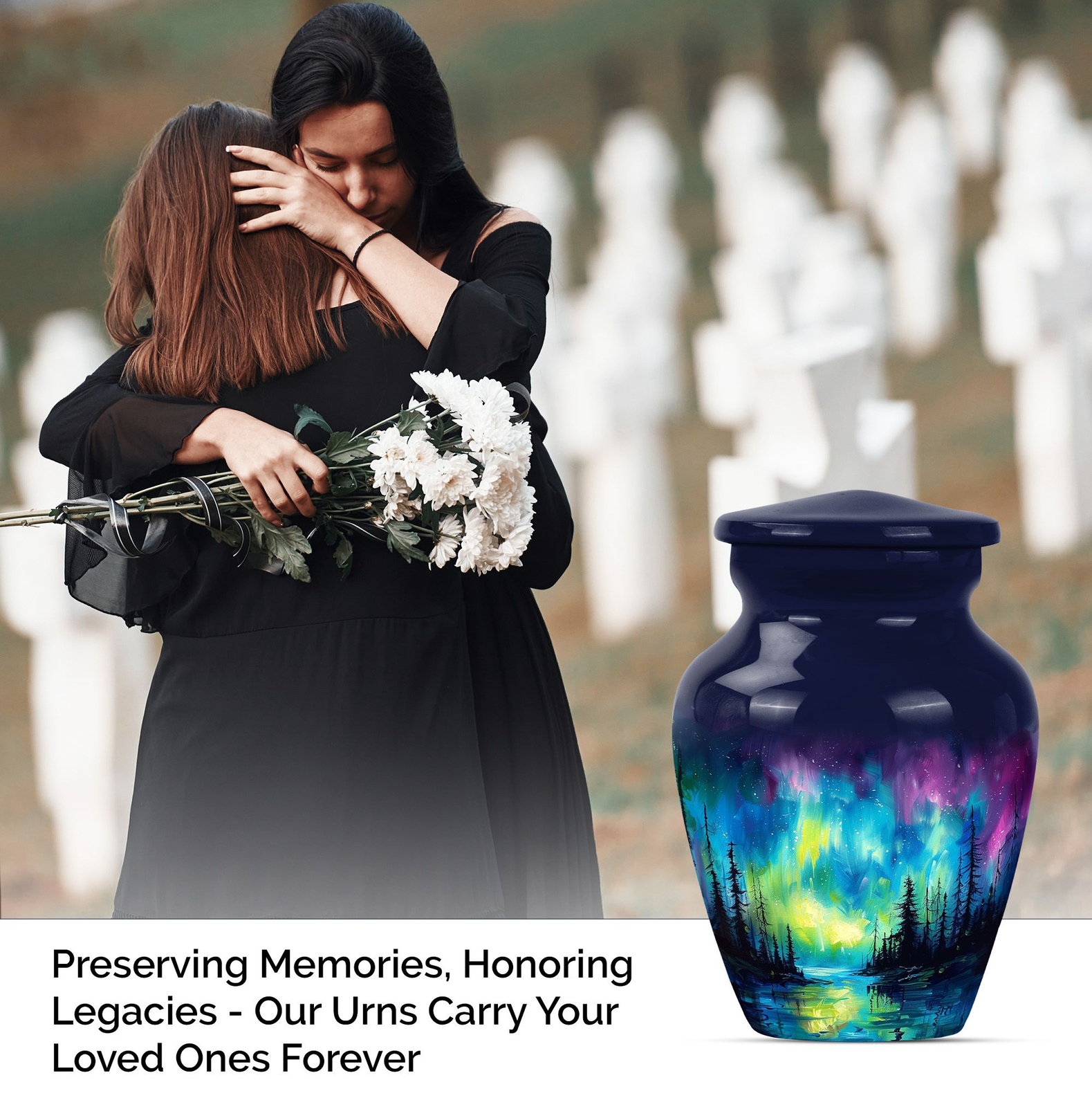 Cremation Keepsake with Purple Meadow Theme Keepsake