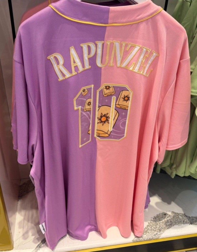 Disney Parks Rapunzel Tangled Adult Baseball Jersey LARGE – NEW W/ TAG