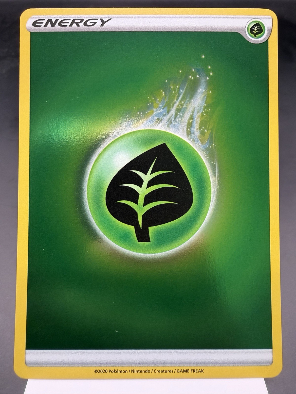 Grass Energy – Reverse Holo – 2020 – SWSH Champions Path Pokemon Card MINT