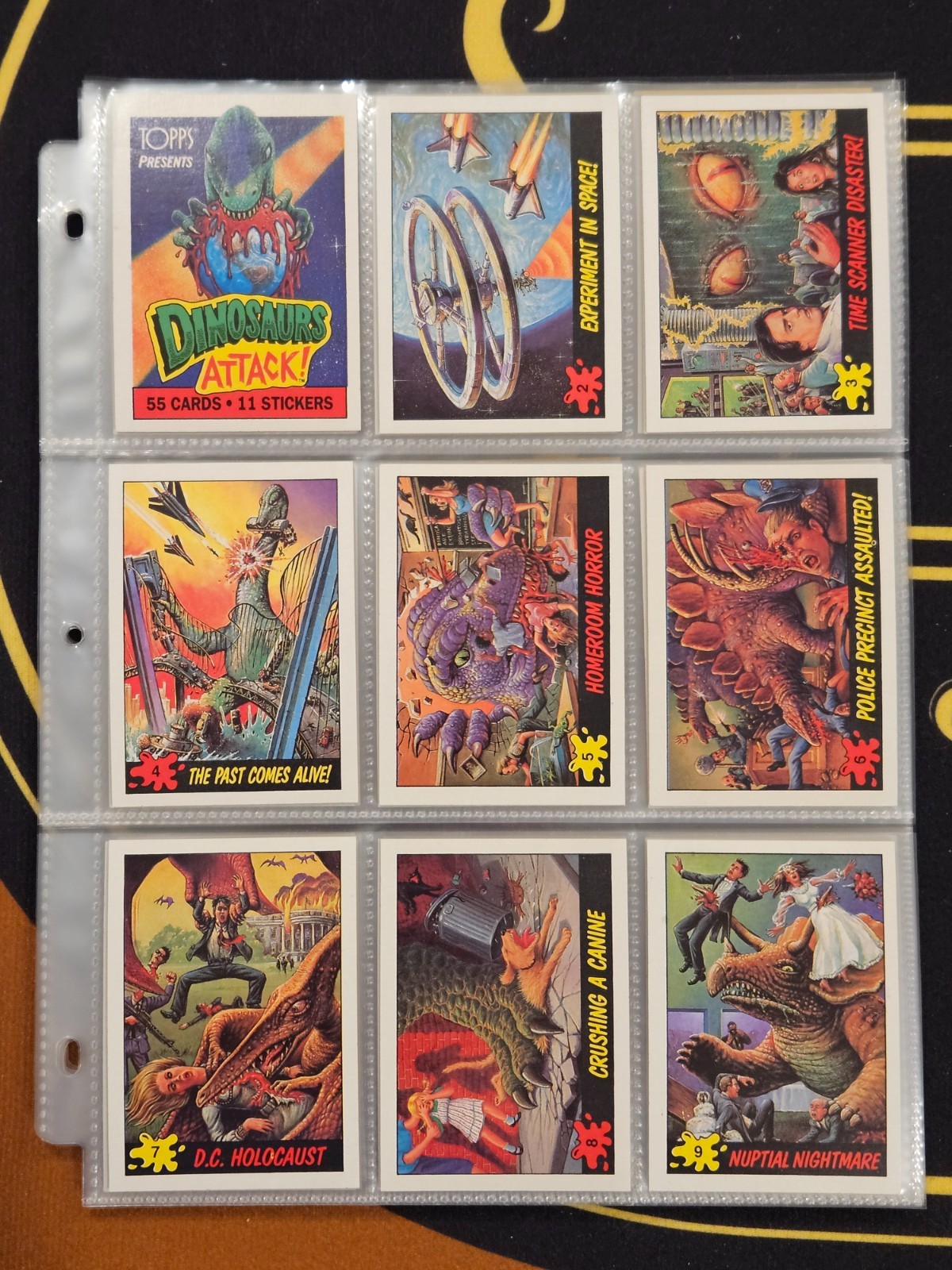 Dinosaurs Attack 1988 Topps Complete Set – 55 Cards & 11 Stickers