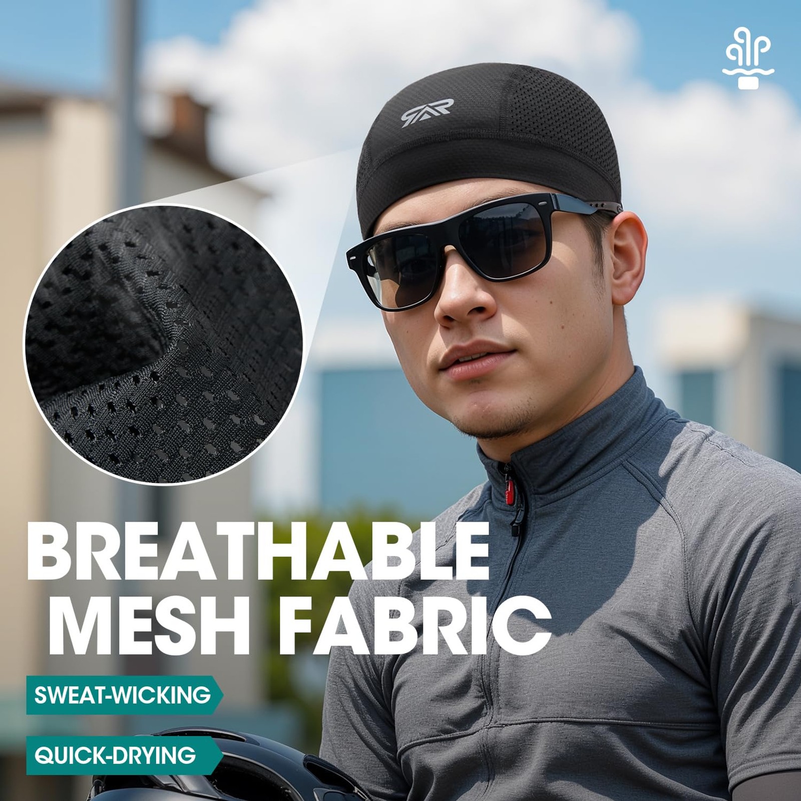3PC Breathable Mesh Skull Cap Lightweight Quick Dry Helmet Liner Cycling deliver