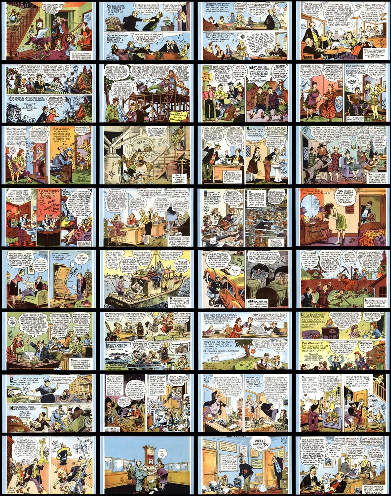 1944 They’ll Do It Every Time JIMMY HATLO Mutoscope Arcade 32-Card Set