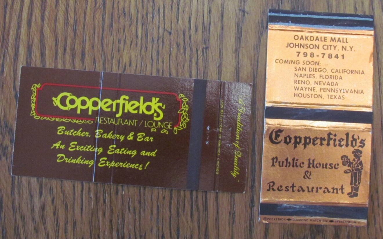 FICTIONAL CHARACTER MATCHBOOK COVERS: COPPERFIELD EMPTY MATCHCOVERS -B4