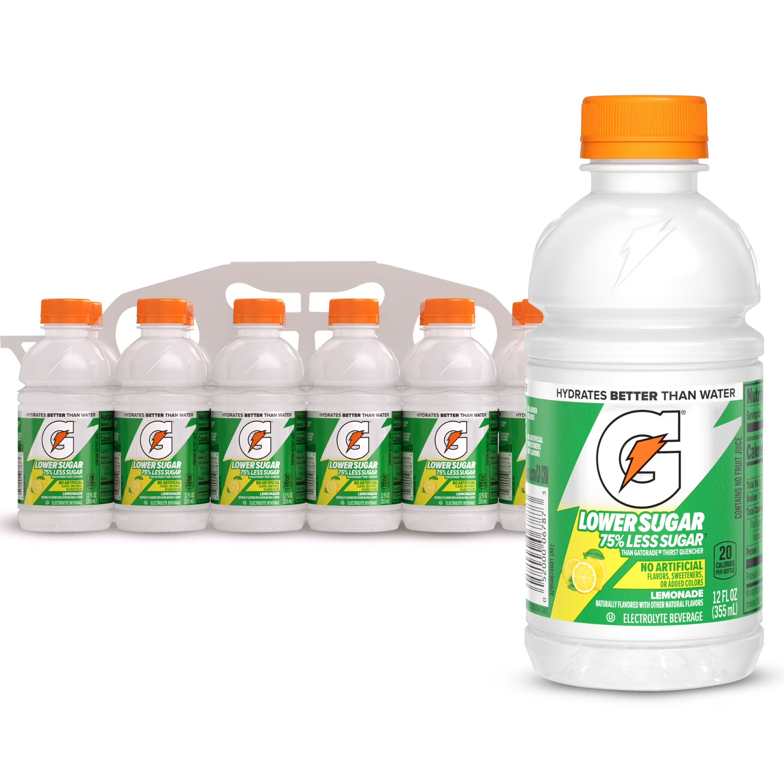 Gatorade Lower Sugar Lemonade, 12 fl. oz., 12 Pack | Free Shipping