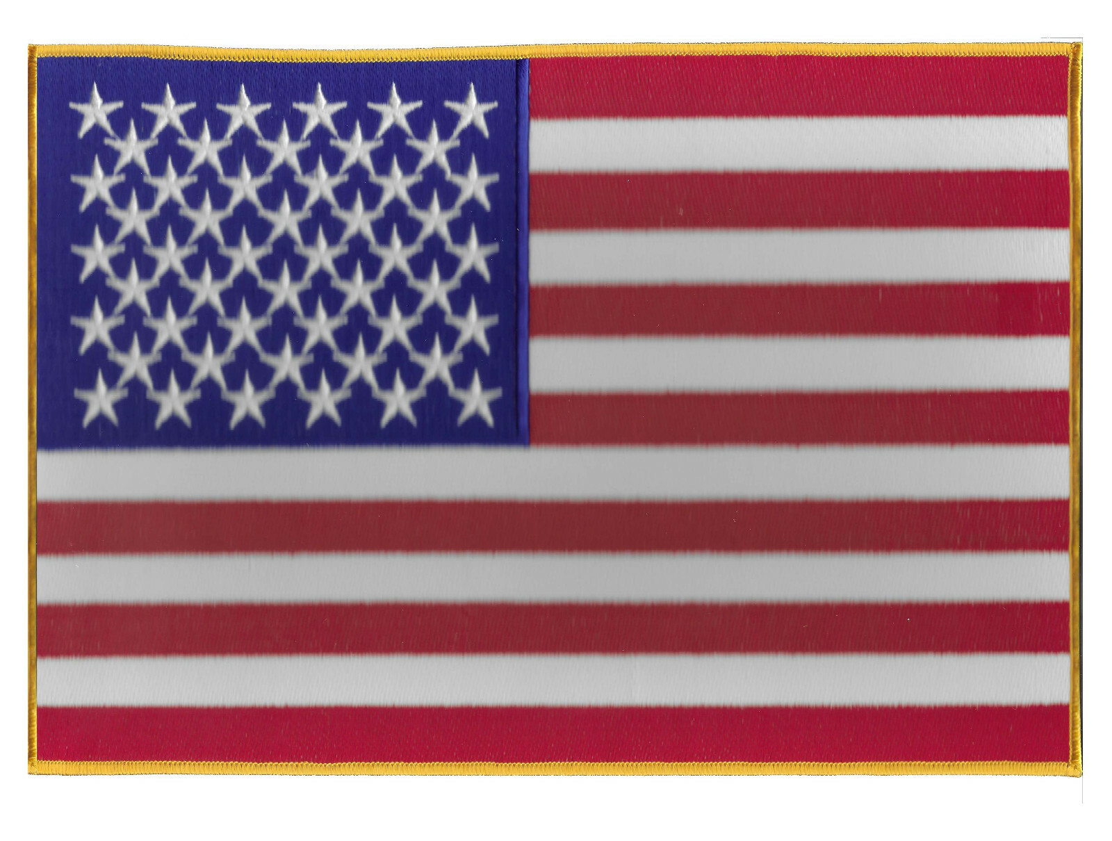 American Flag Patch -100% Embroidered Large, iron-on/sew-on 11 3/4″ X 8″