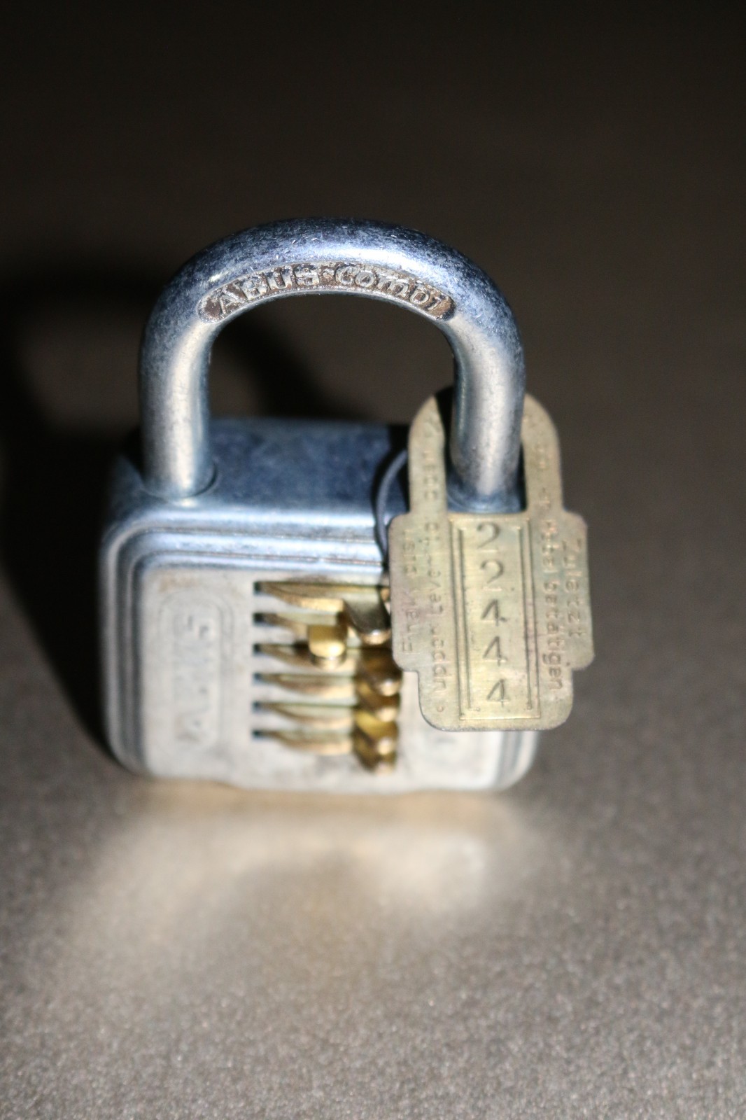 Vintage early style combination padlock Abus No 150 Combi Made in German w/ code