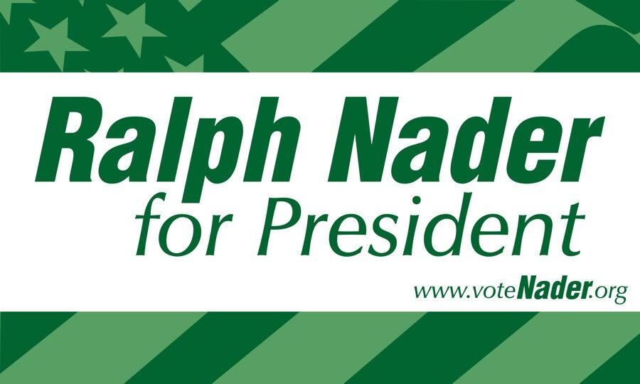 Ralph Nader For President 2004 Replica Campaign Bumper Sticker