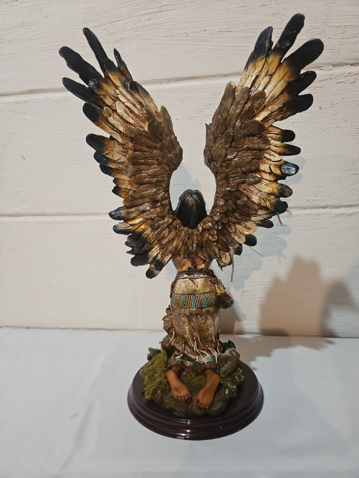 Native American Eagle Winged Princess Statue Figure Indian 16”