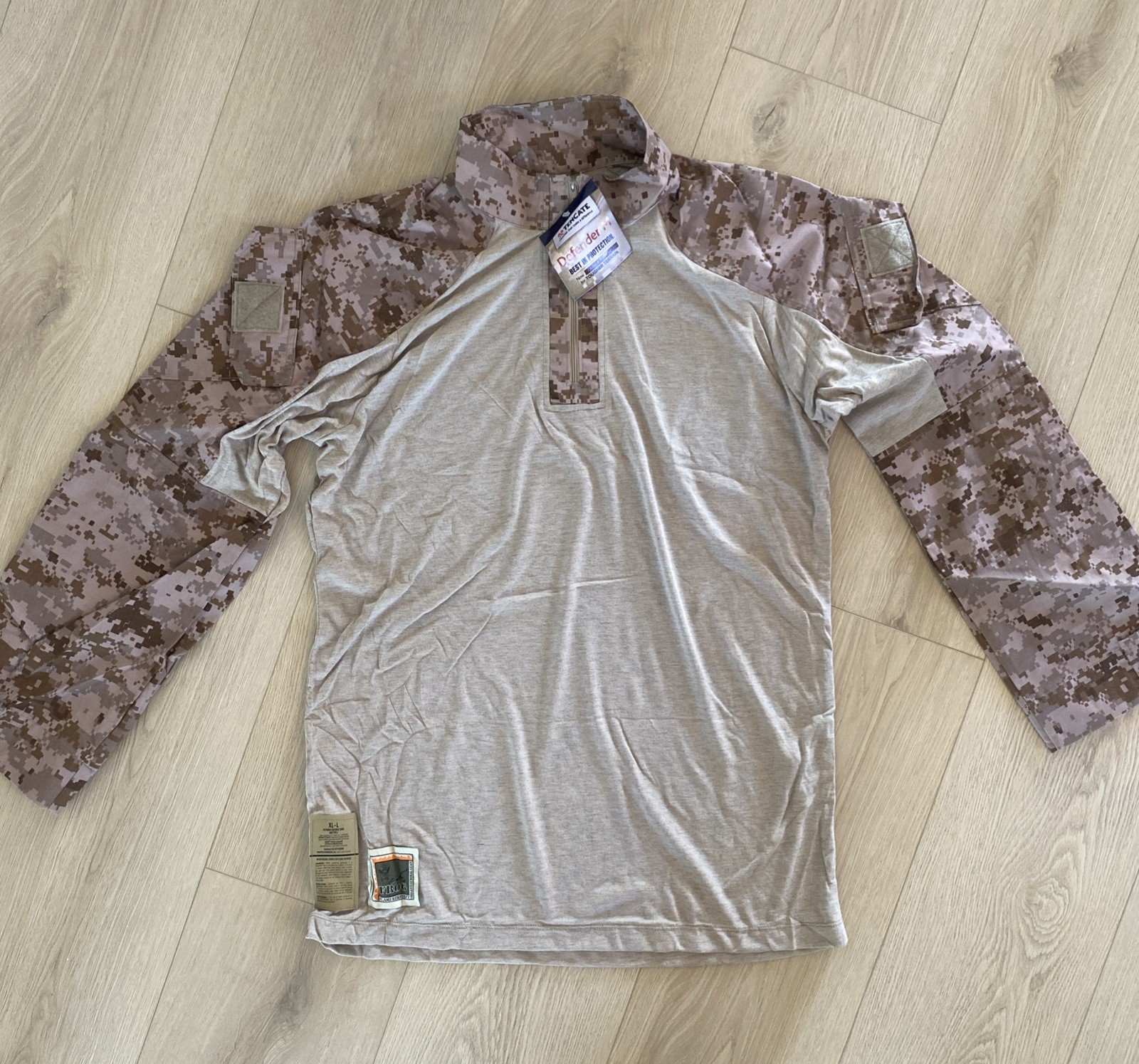 NEW – USN Navy FR Combat Shirt FROG Digital Desert AOR1 Size XL-L NWU TYPE II