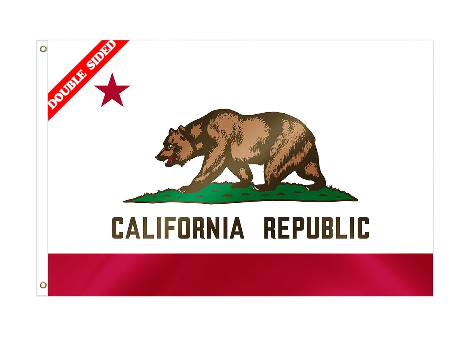California State Large Flag 8x12FT Double Sided CA Flags Vivid Color Fade Res…