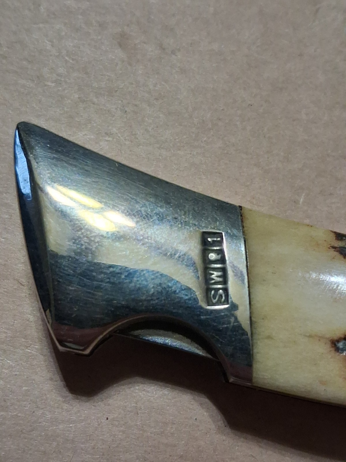 Vintage Schrade IXL, Bone Lockback with Sheath, Unused, Stag Knife, Schrade Stag