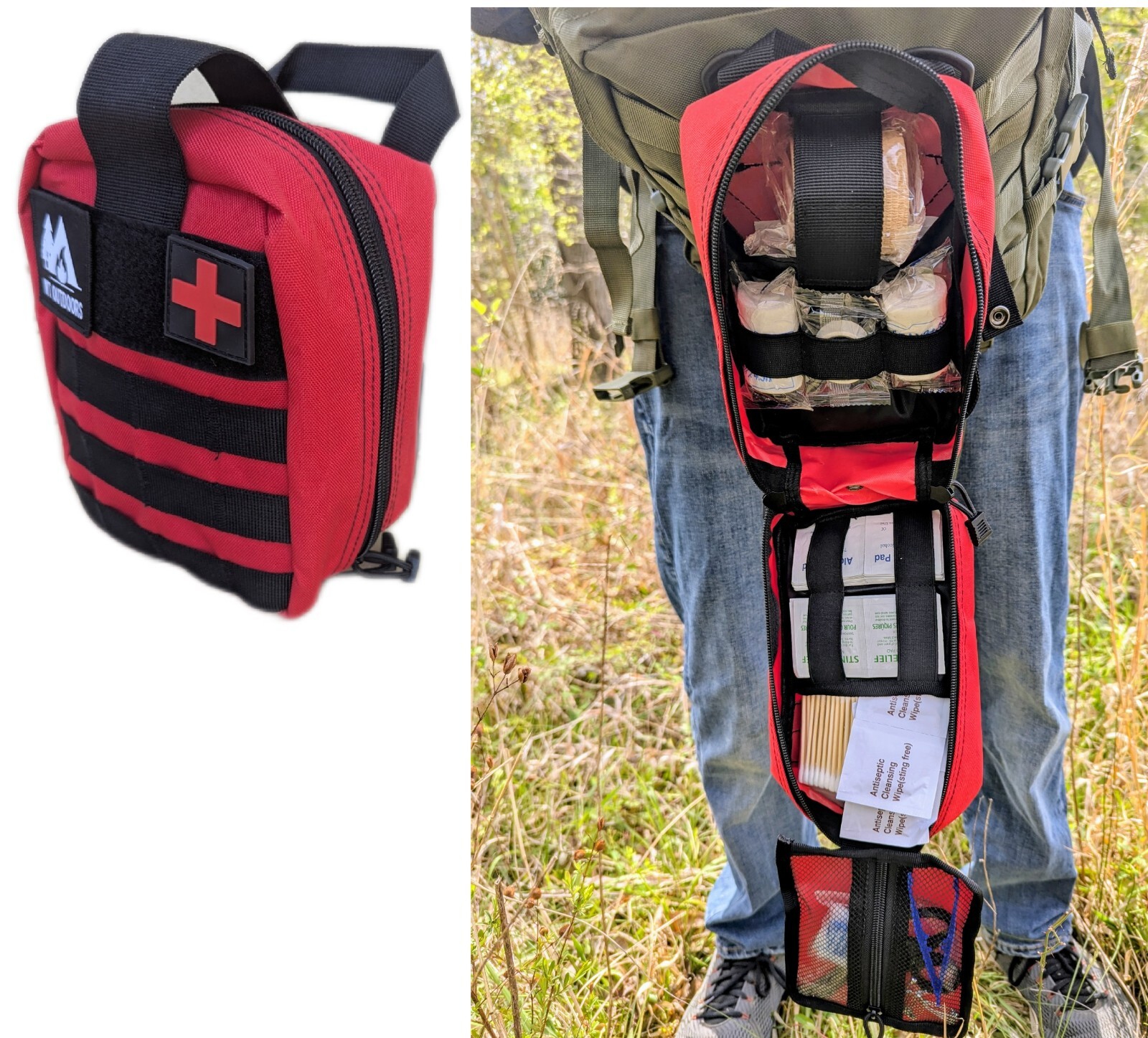 First Aid Survival Kit – IFAK – Trauma Medical Bag – Tactical Bag 120 pieces