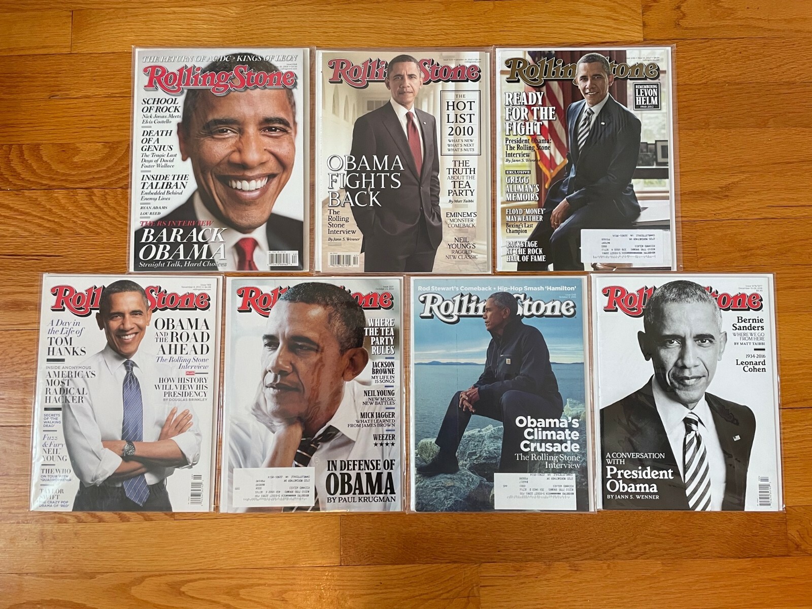 ROLLING STONE Magazine BARACK OBAMA Lot of 7 Issues 2008-2016