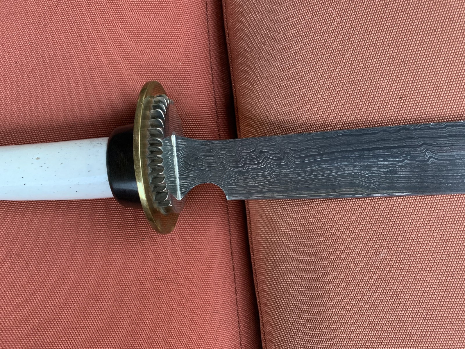 Chance Priest Custom Handmade Two Hand Damascus Sword. 34″OAL