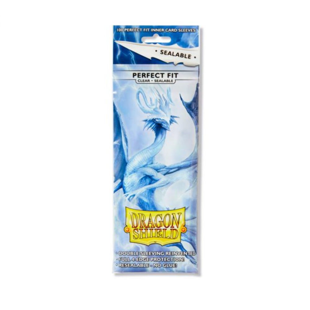 Dragon Shield Perfect Fit Sealable Sleeves – Clear (100 Sleeves) – MTG & Pokémon
