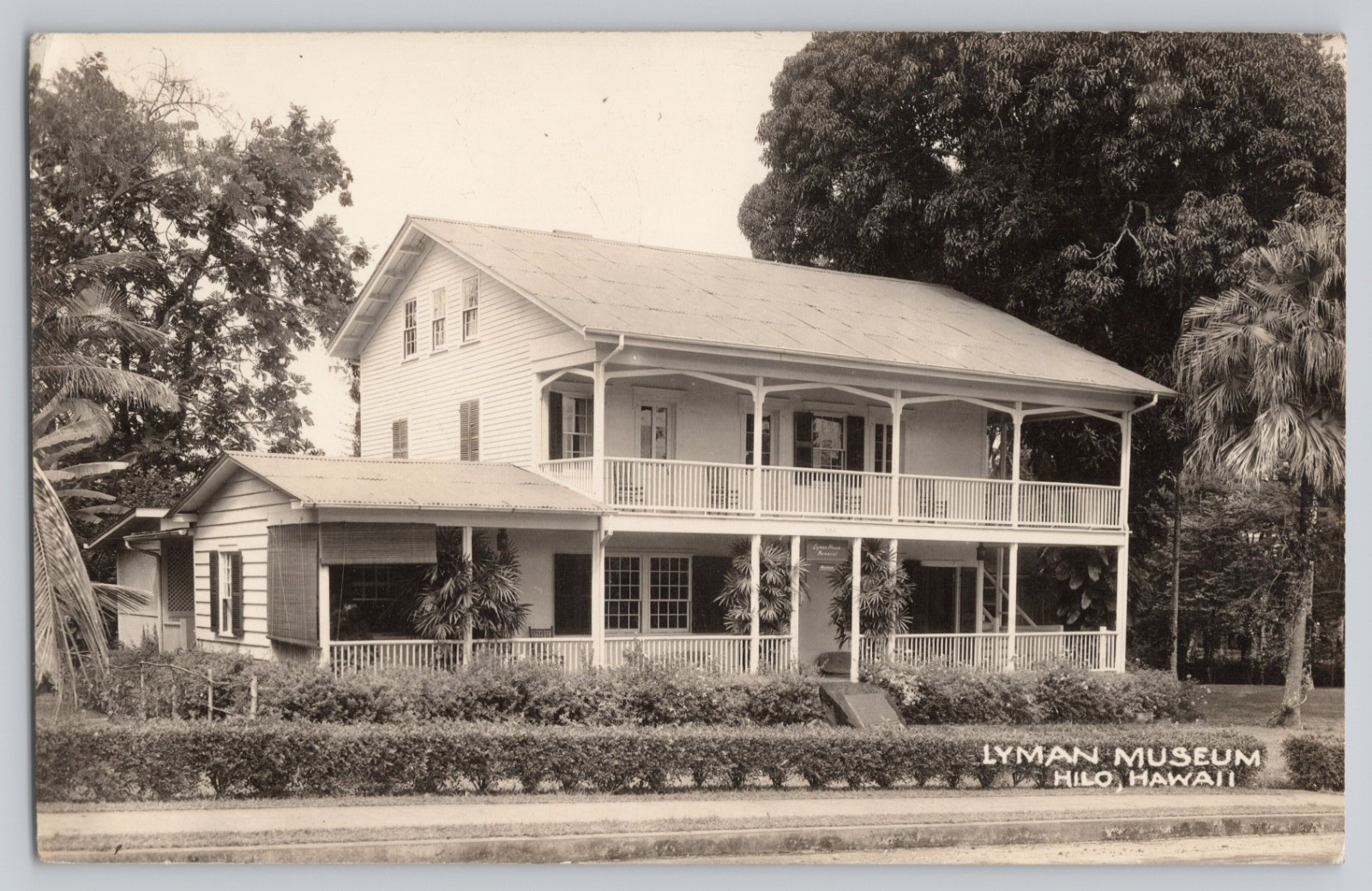 Hilo Hawaii Lyman Museum Historic Mission House c1940s Real Photo RPPC POSTCARD