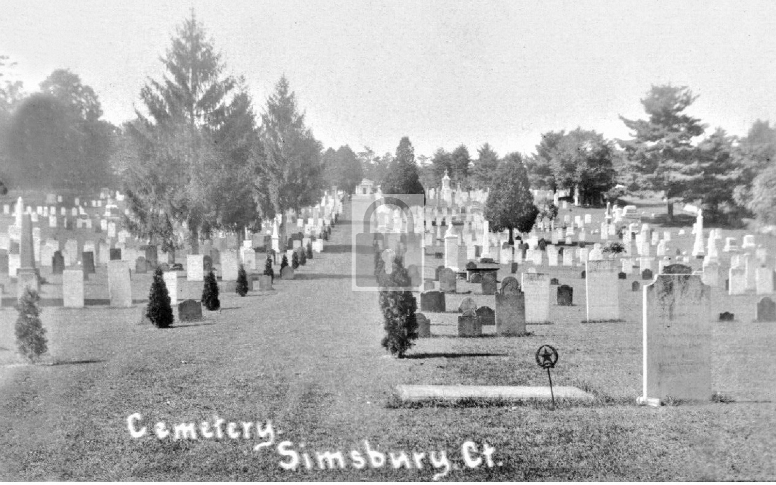 Cemetery Graveyard Simsbury Connecticut CT – Reprint