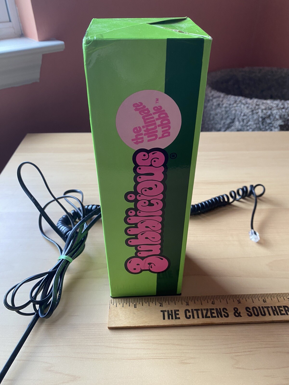 Vtg BUBBLICIOUS Ultimate Bubble Gum Phone Watermelon 1980s Novelty Tested WORKS