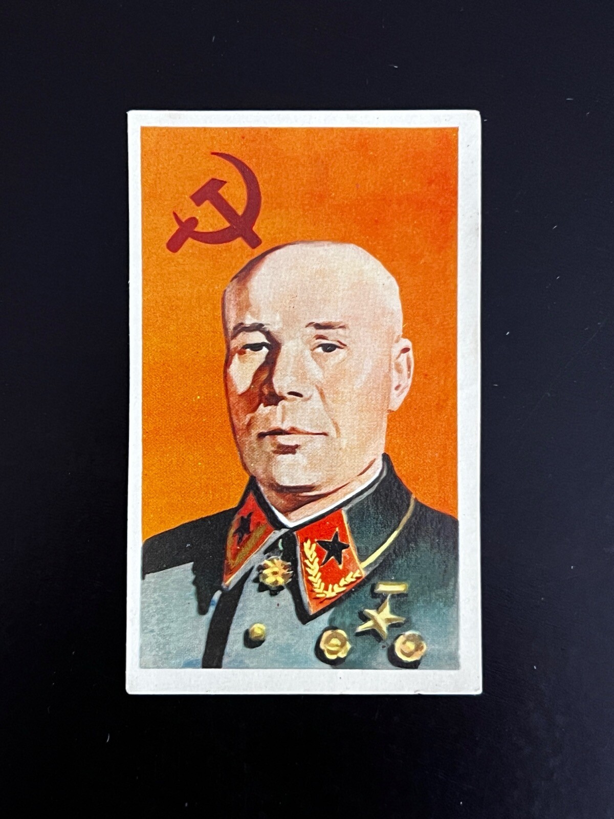 1958 WWII Soviet Union General Semyon Timoshenko Card Torras Unglued Spanish
