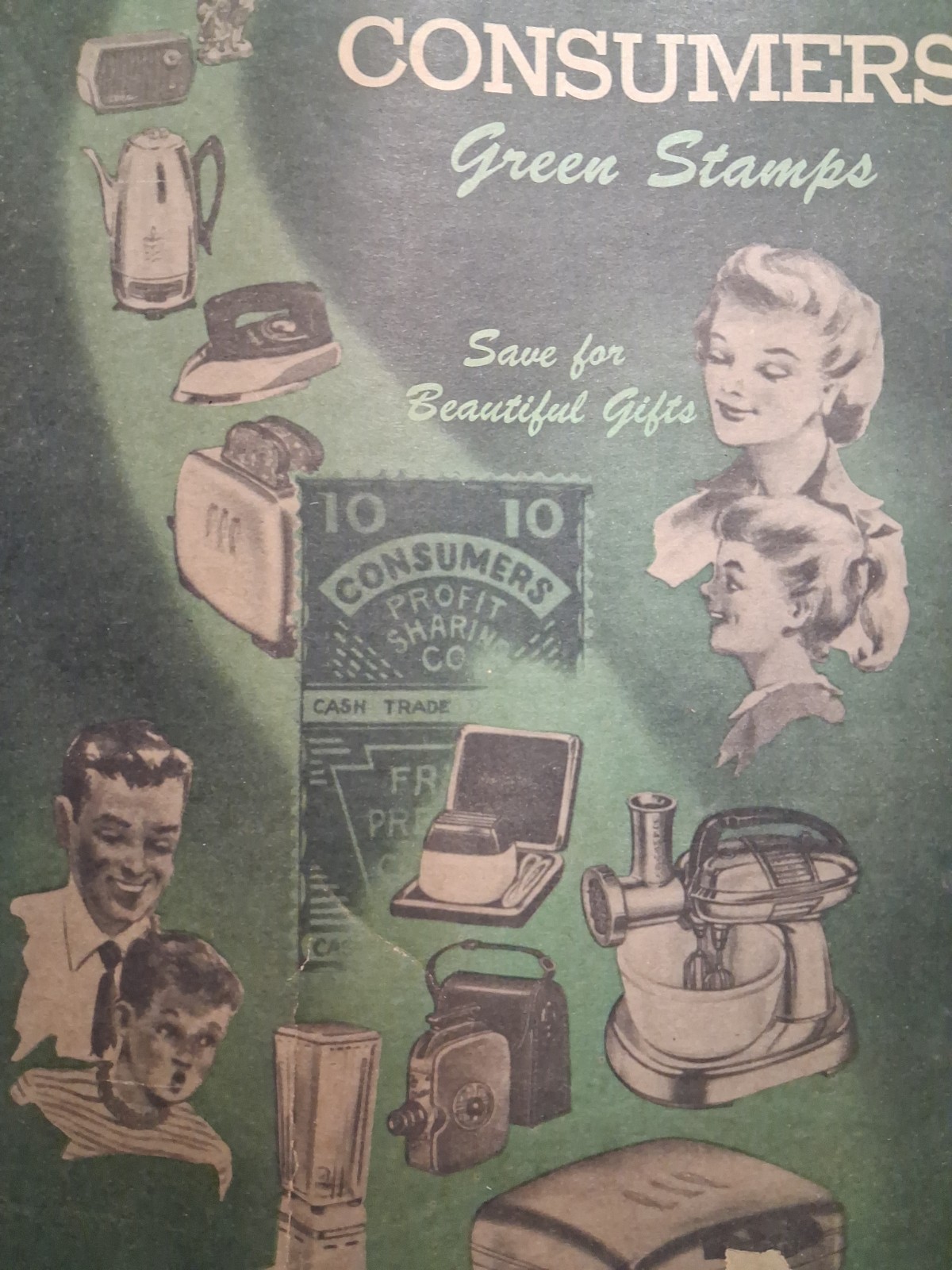 1958 CONSUMERS GREEN STAMPS Beautiful GIFT CATALOG Appliances HOUSEHOLD