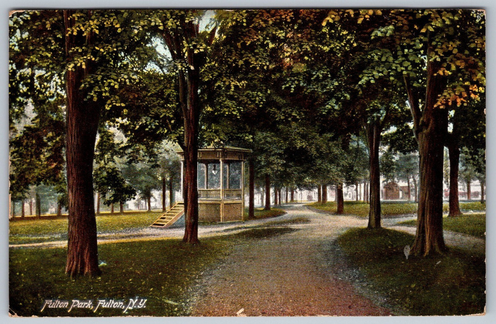 1911 Postcard – Fulton, NY , Fulton Park – Divided Back