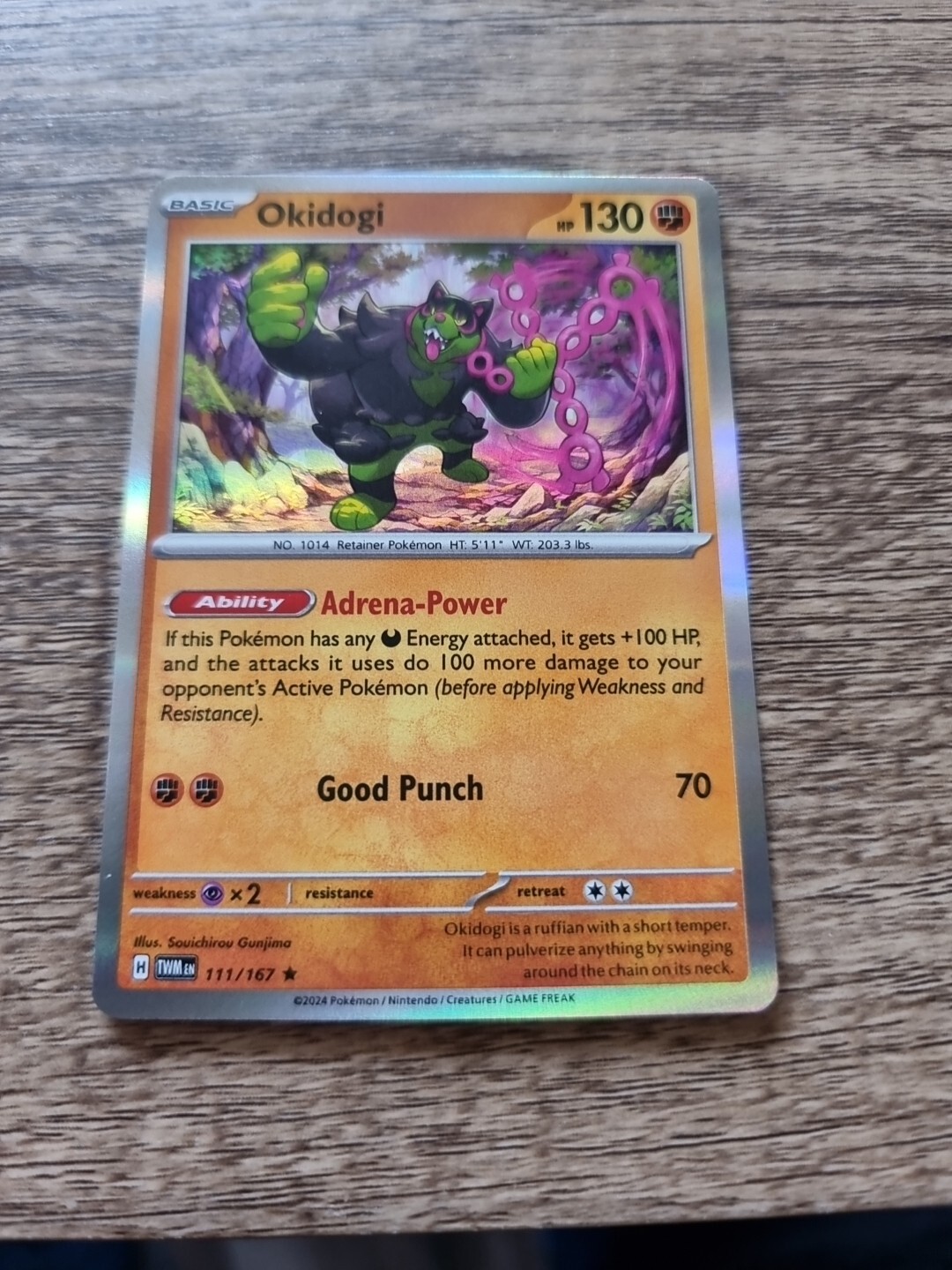 Okidogi – 111/167 – Holo Rare – SV06: Twilight Masquerade – Pokemon TCG