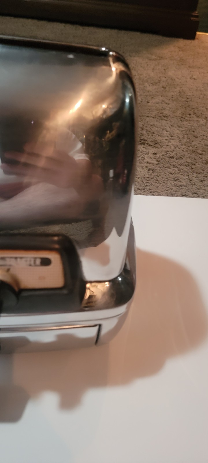General Electric Toaster 2 Slot Oven/Warmer 35T83 Works Chrome Nice Vintage