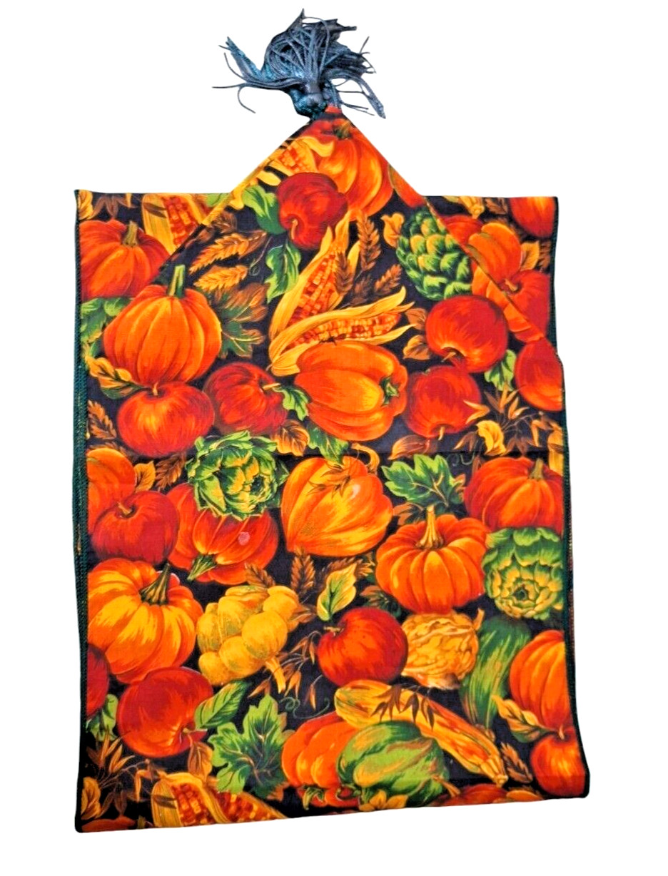 Vintage Hand-made Table Runner Fall Thanksgiving Cranstone Cotton Fabrick