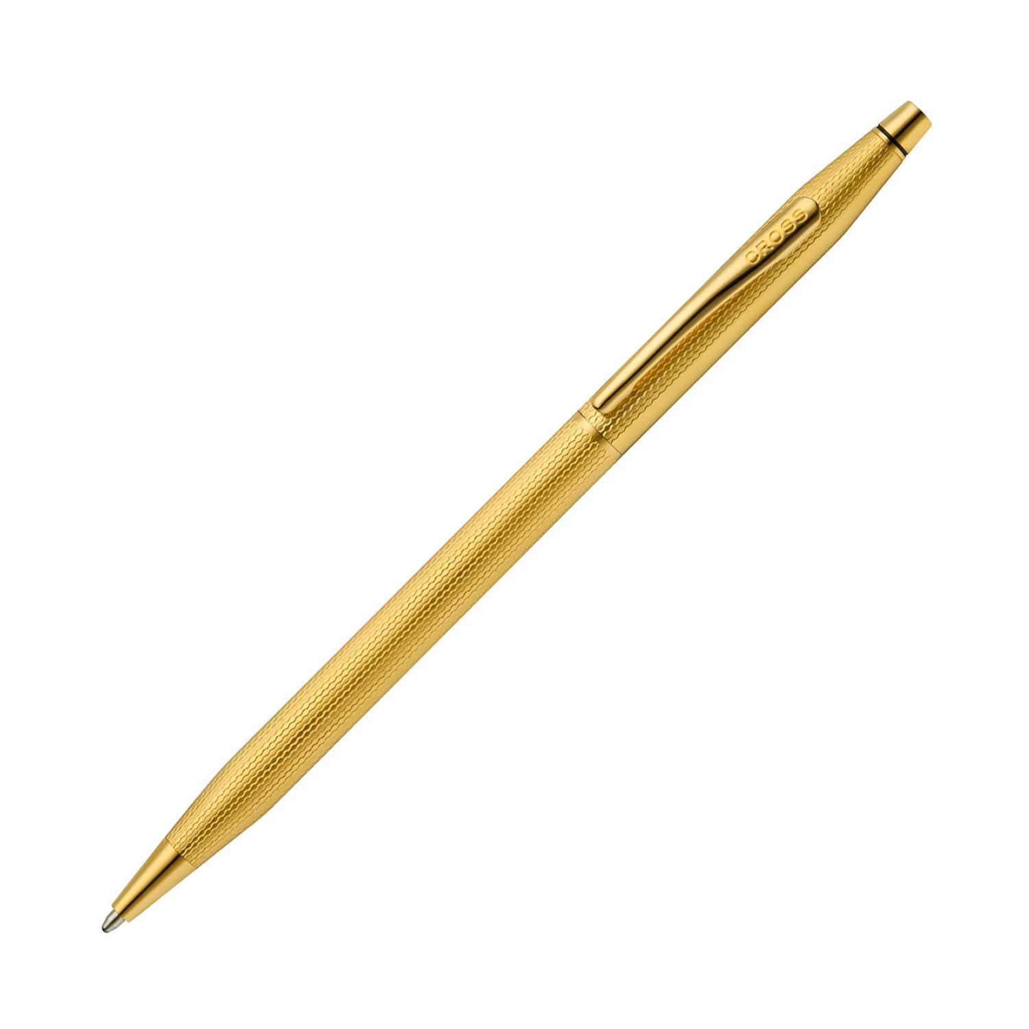 Cross Classic Century Polished 23K Gold-Plated Engraved Diamond Ballpoint Pen