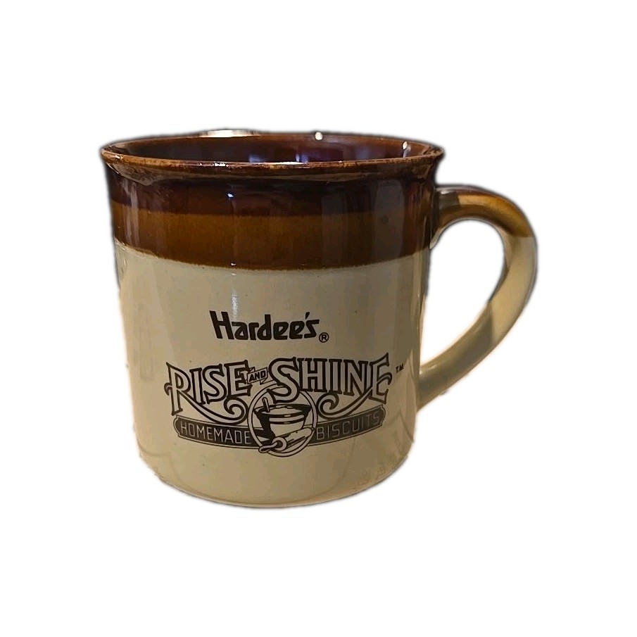 Vintage Hardee’s Hardees Rise and Shine Homemade Biscuits Mug Cup 1989
