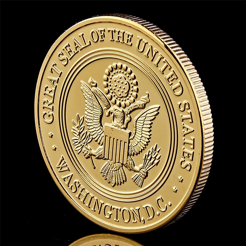 CIA Challenge Coin US Military Central Intelligence Agency Gold Collectible Caps