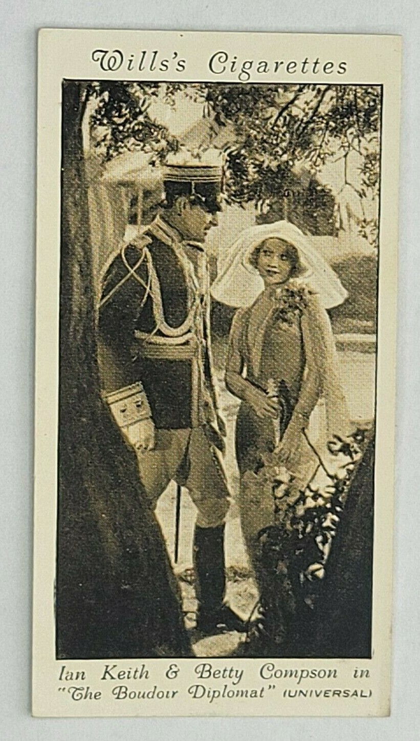 1931 Wills Cigarettes #36 Ian Keith & Betty Compson “The Boudoir Diplomat” (A)