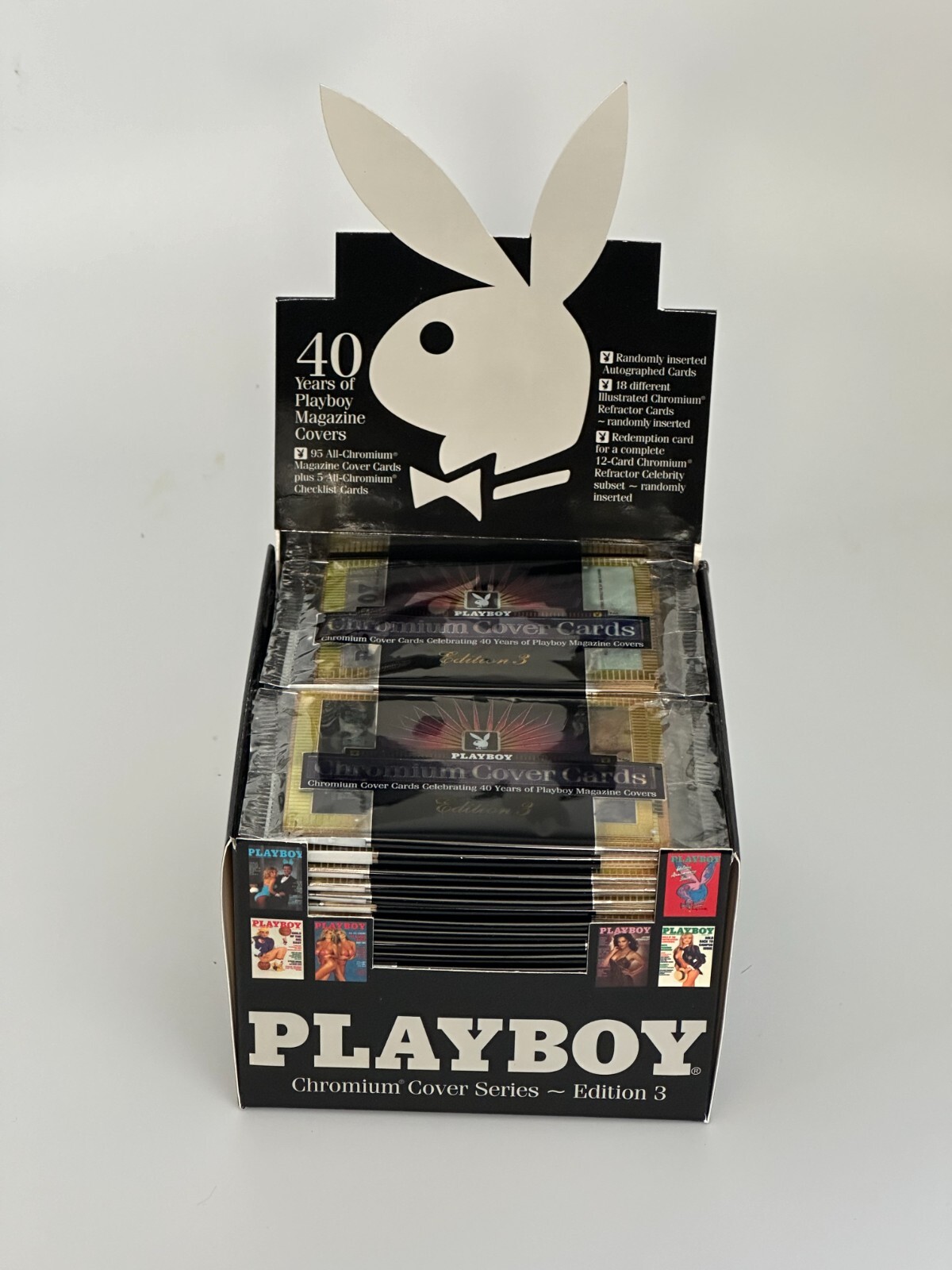 1 sealed pack of 1995 Playboy Chromium Cover Cards Edition 3 – QTY available