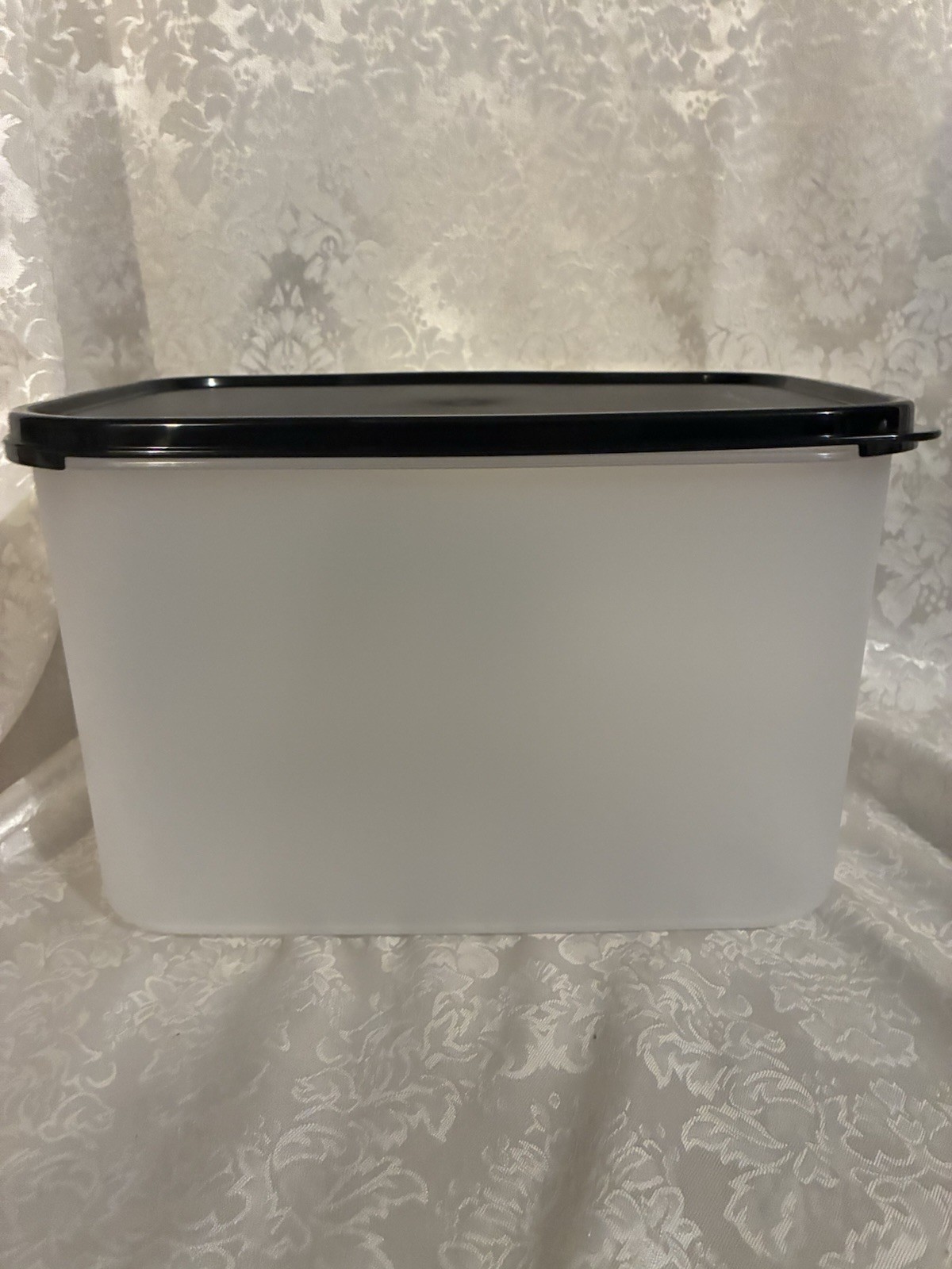 Tupperware Modular Mates Rectangular 3 Container Black Seal New #1848