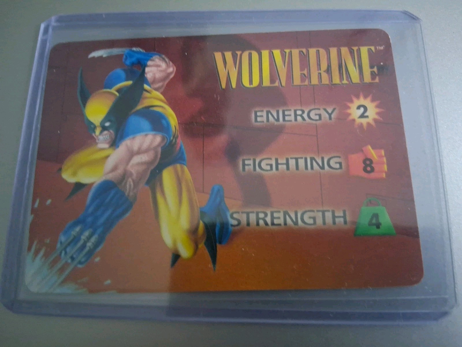 1995 Fleer #NNO Wolverine Marvel-Overpower 3 Stat Character Card