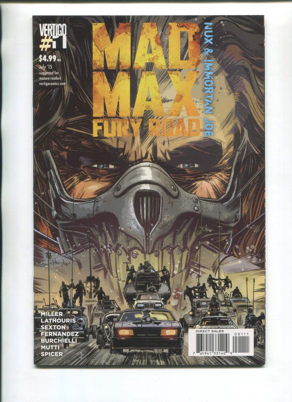 Mad Max Fury Road: Nux & Immortan Joe #1 NM 1st Print Vertigo 2015 Road Warrior!