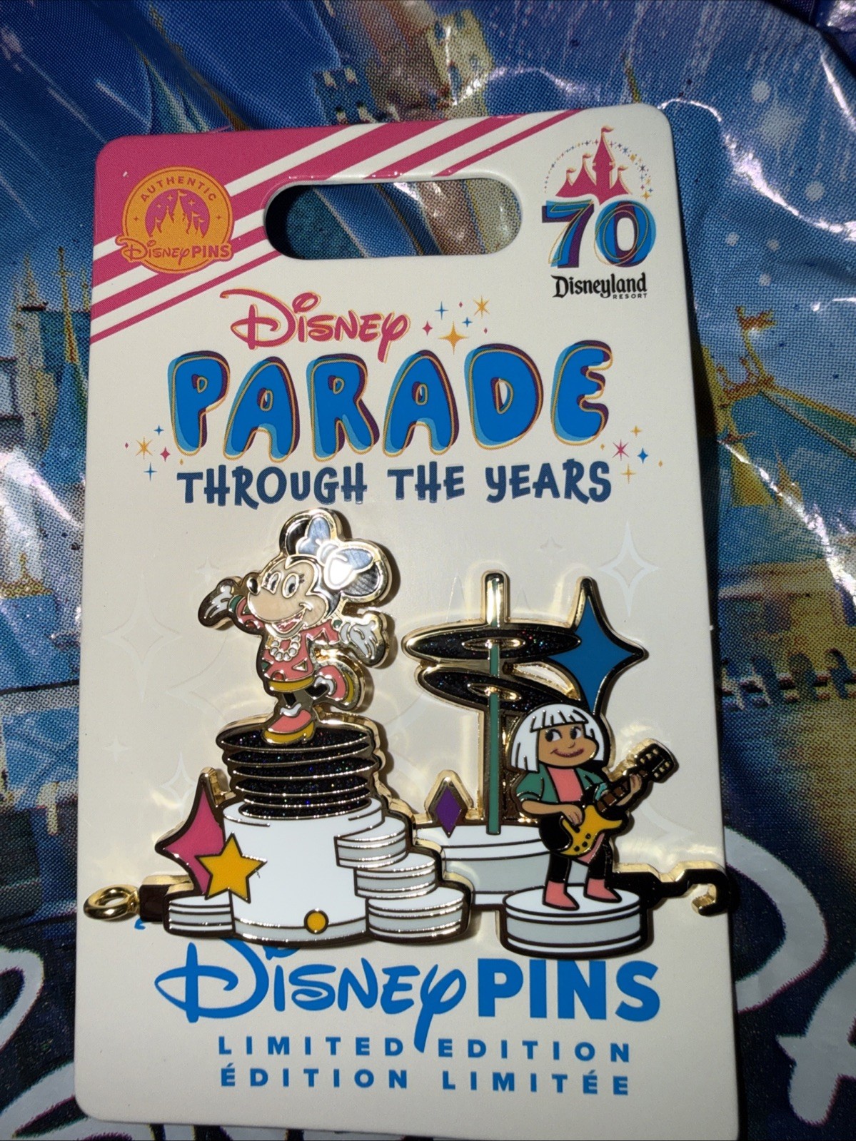 2025 Disney Disneyland 70th Parade Through the Years Minnie Mouse Disco LE Pin