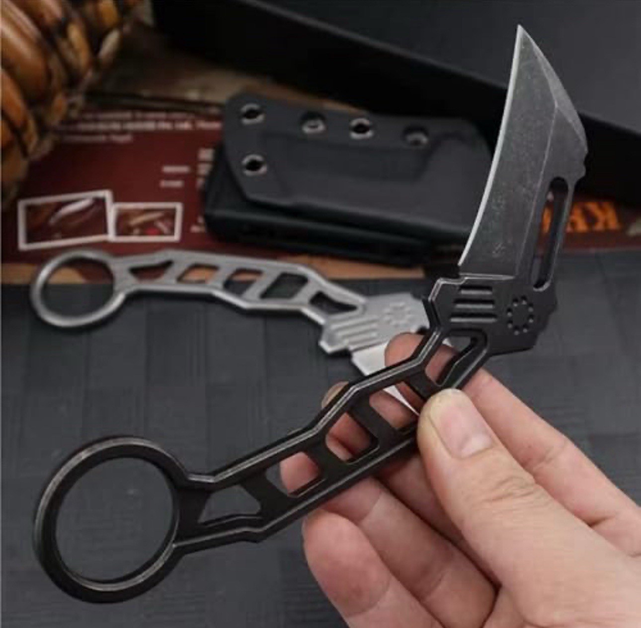 Tactical Karambit Fixed Blade Boot Knife – Self-Defense Concealable Neck Knife